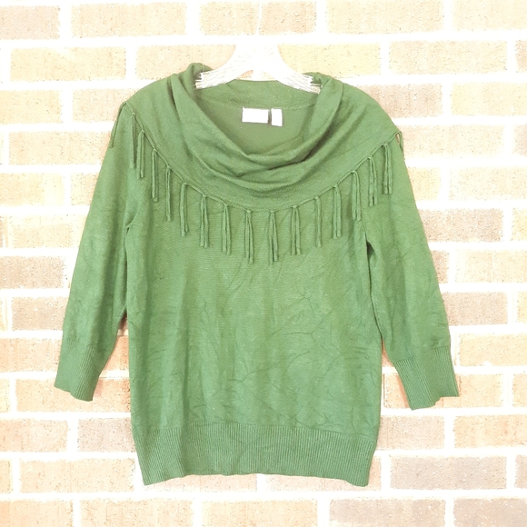 Kim Roger's Petite Hunter Green Sweater - Picture 5 of 8